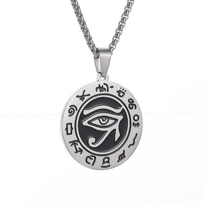 Pendentif en cuivre de forme ronde pour hommes - Accessoire de mode tendance