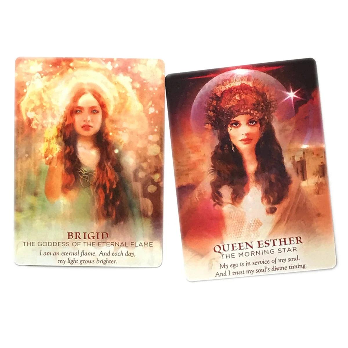 Cartes de Tarot Divin Féminin - Oracle Mystique en Version Anglaise