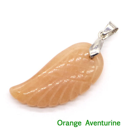 Pendentifs Ailes d'Ange en Pierres Naturelles 16x34mm - Variante