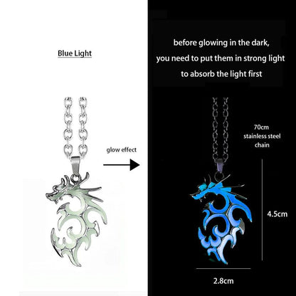 Collier Dragon Lumineux - Bijou Mystique pour Hommes et Femmes, Énergie Magique et Esotérique - Variante