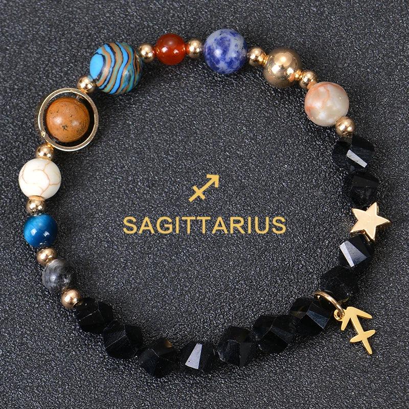 Bracelet en Pierre de Cristal du Zodiaque - Constellations et Breloques pour Femmes - Variante