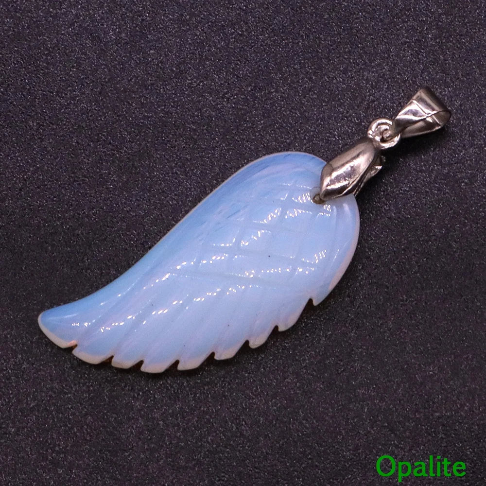 Pendentifs Ailes d'Ange en Pierres Naturelles 16x34mm - Variante