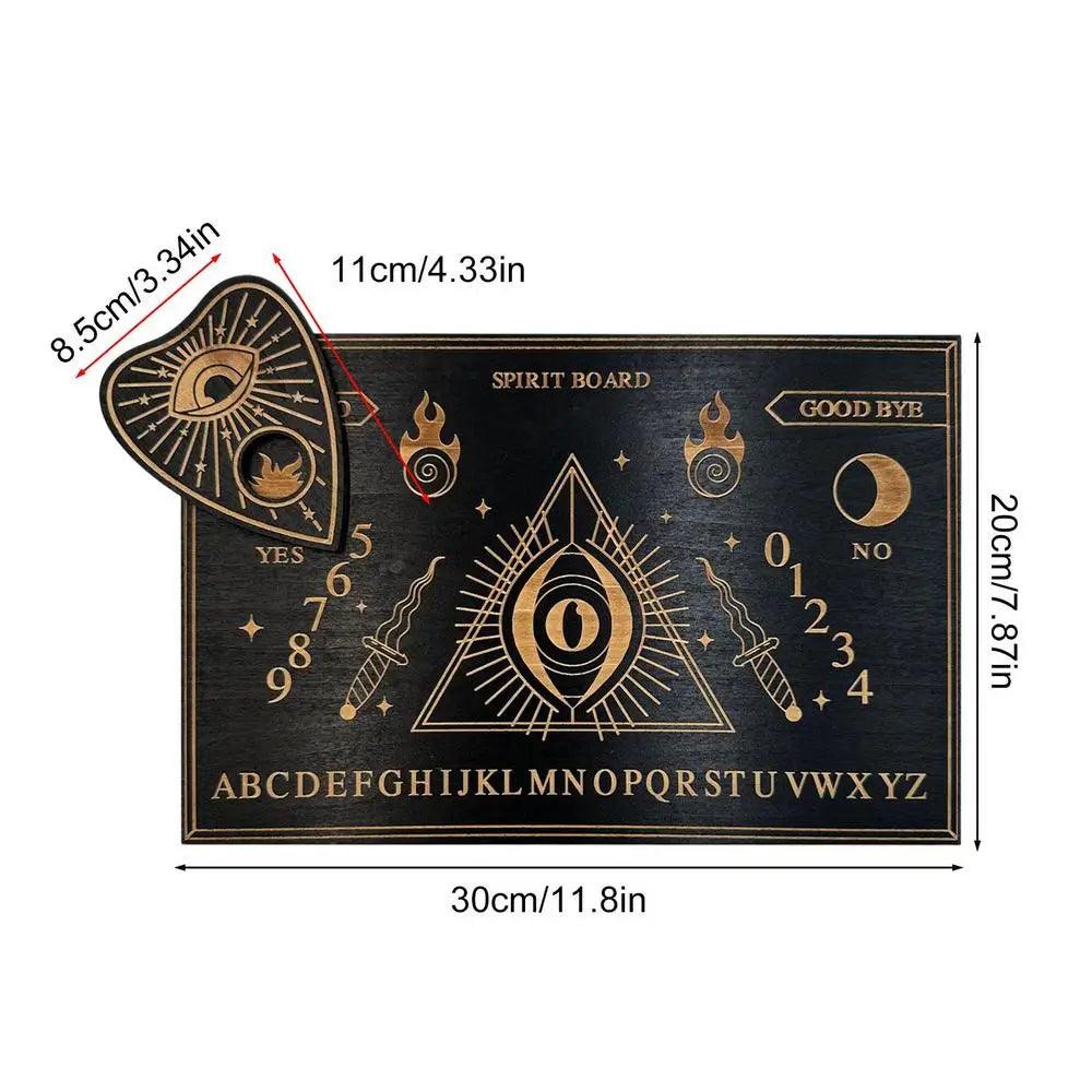 Planche Ouija en Bois - Outil de Divination pour Rituels et Autels de Sorcellerie - Variante