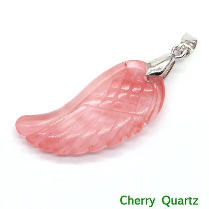 Pendentifs Ailes d'Ange en Pierres Naturelles 16x34mm - Variante