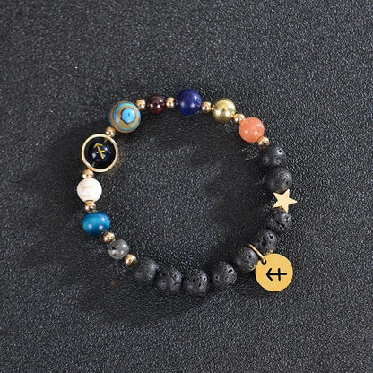 Bracelet en Pierre de Cristal du Zodiaque - Constellations et Breloques pour Femmes