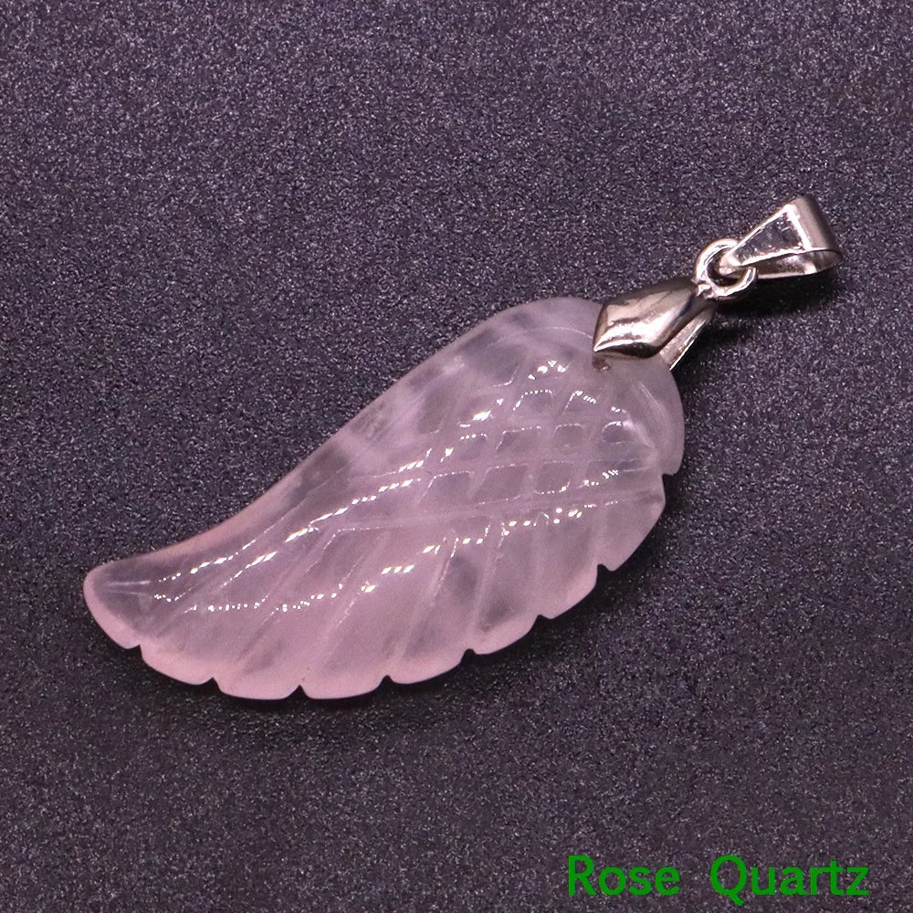 Pendentifs Ailes d'Ange en Pierres Naturelles 16x34mm - Variante