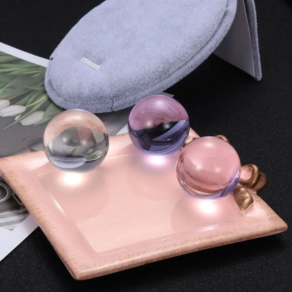 Sphère de Cristal en Verre Naturel - Pierre de Quartz Clair, Rose ou Violet pour Rituels Mystiques