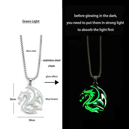 Collier Dragon Lumineux - Bijou Mystique pour Hommes et Femmes, Énergie Magique et Esotérique - Variante