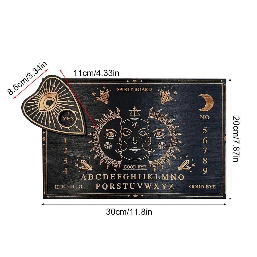 Planche Ouija en Bois - Outil de Divination pour Rituels et Autels de Sorcellerie - Variante