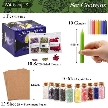 Kit d’Herbes de Sorcières - 36 Mini-Pots pour Autel et Rituels Spirituels - Variante