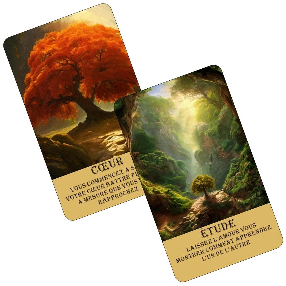 Cartes de Tarot Français pour Débutants - Oracle de la Forêt Mystérieuse