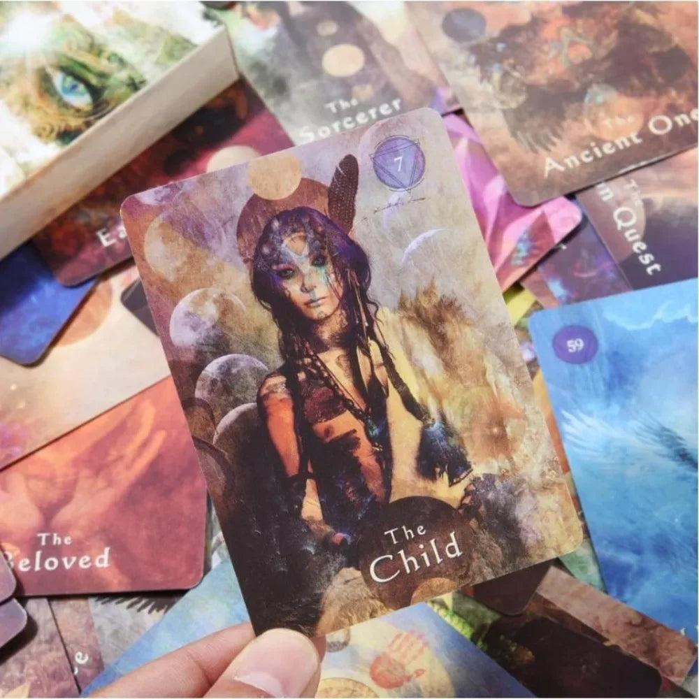 Jeu de Cartes Oracle Chaman Mystique - Tarot du Destin Mystérieux