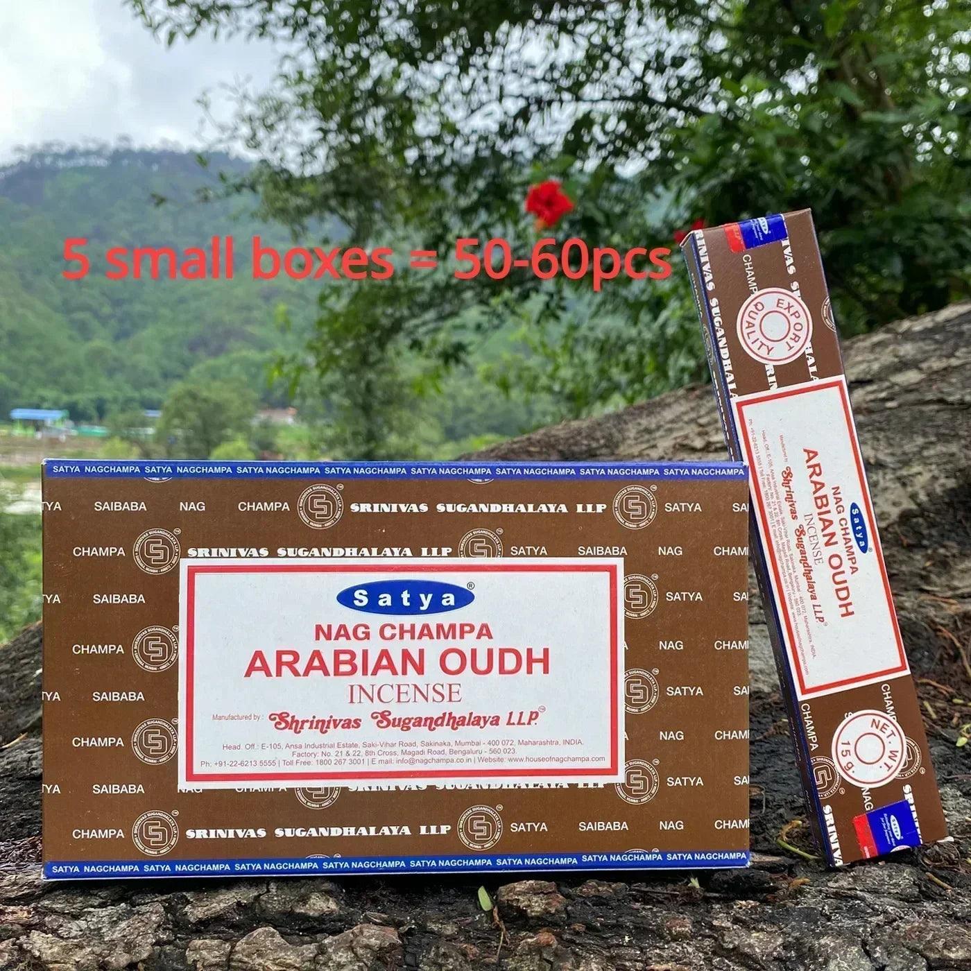 Collection d’Encens Indiens Nag Champa Satya - Bâtons Aromatiques pour Méditation - Variante