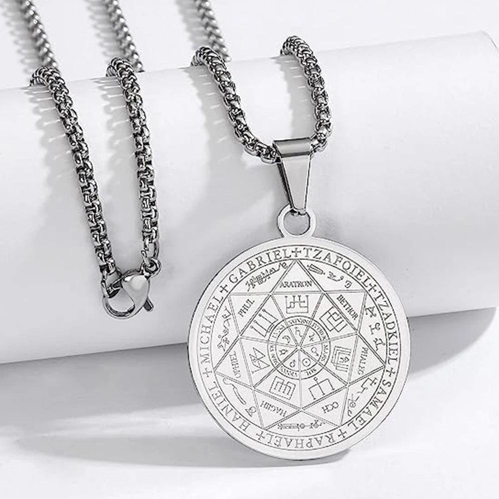 Collier Pendentif Sceaux des Sept Archanges de YILUOCD: Un Bijou Protecteur de Haute Qualité - Variante