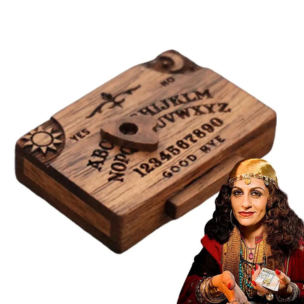 Mini Planche Ouija en Bois - Spirit Board Artisanale pour Divination