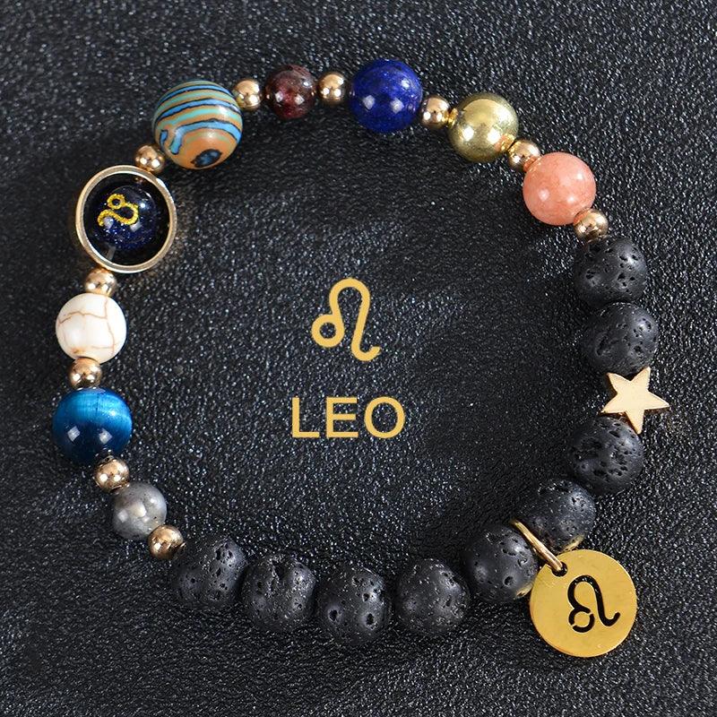 Bracelet en Pierre de Cristal du Zodiaque - Constellations et Breloques pour Femmes - Variante