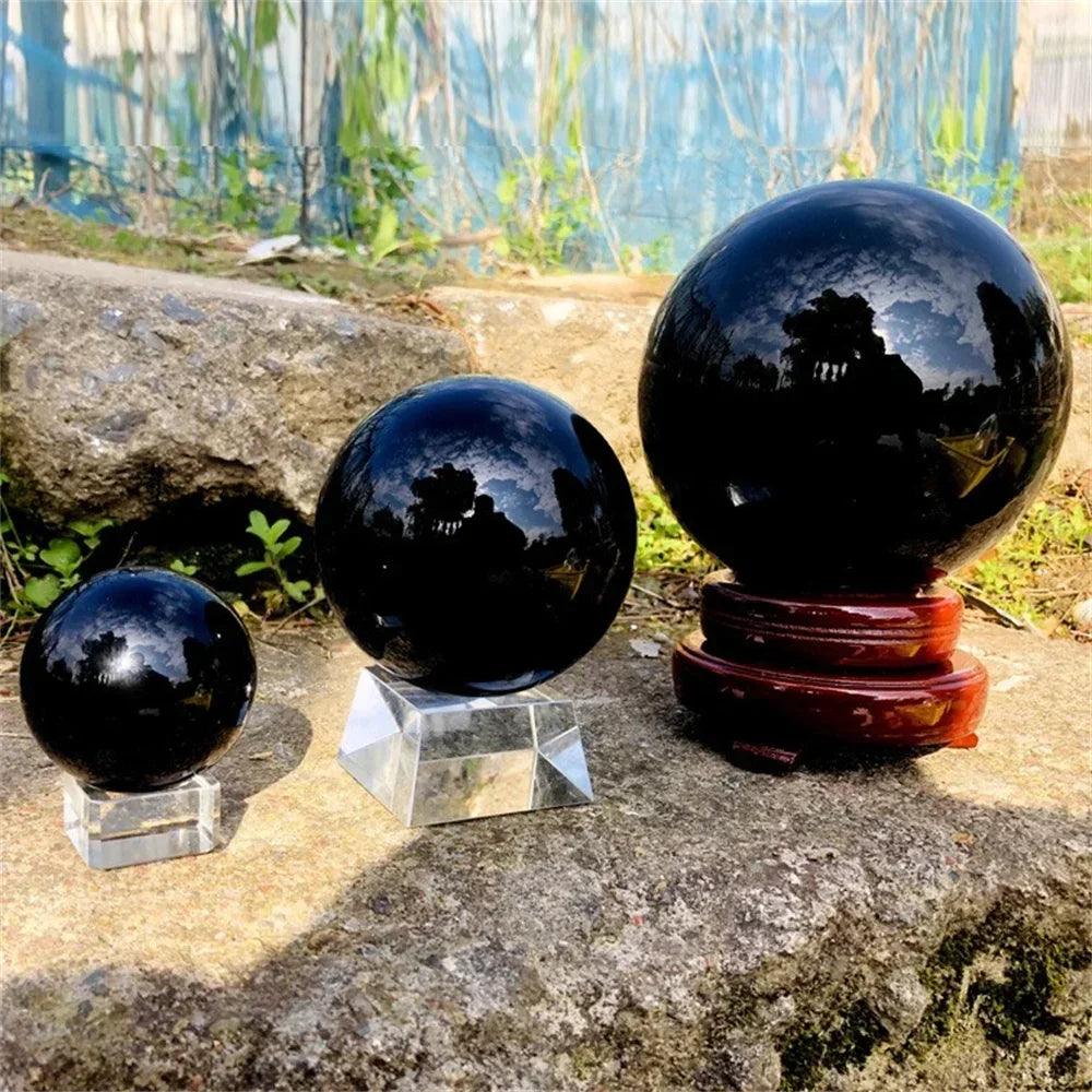 Boule de Cristal d'Obsidienne Napheal - Sphère de Guérison pour Méditation et Feng Shui