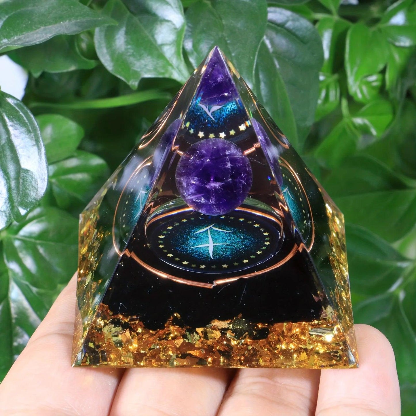 Pyramide Orgone des Douze Constellations - Outil Ésotérique de Protection et d’Harmonie Énergétique - Variante