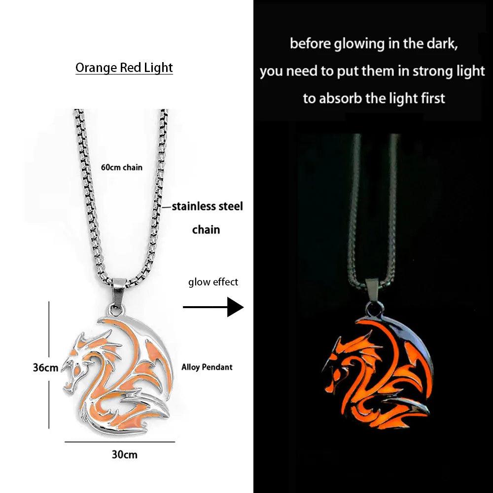 Collier Dragon Lumineux - Bijou Mystique pour Hommes et Femmes, Énergie Magique et Esotérique - Variante