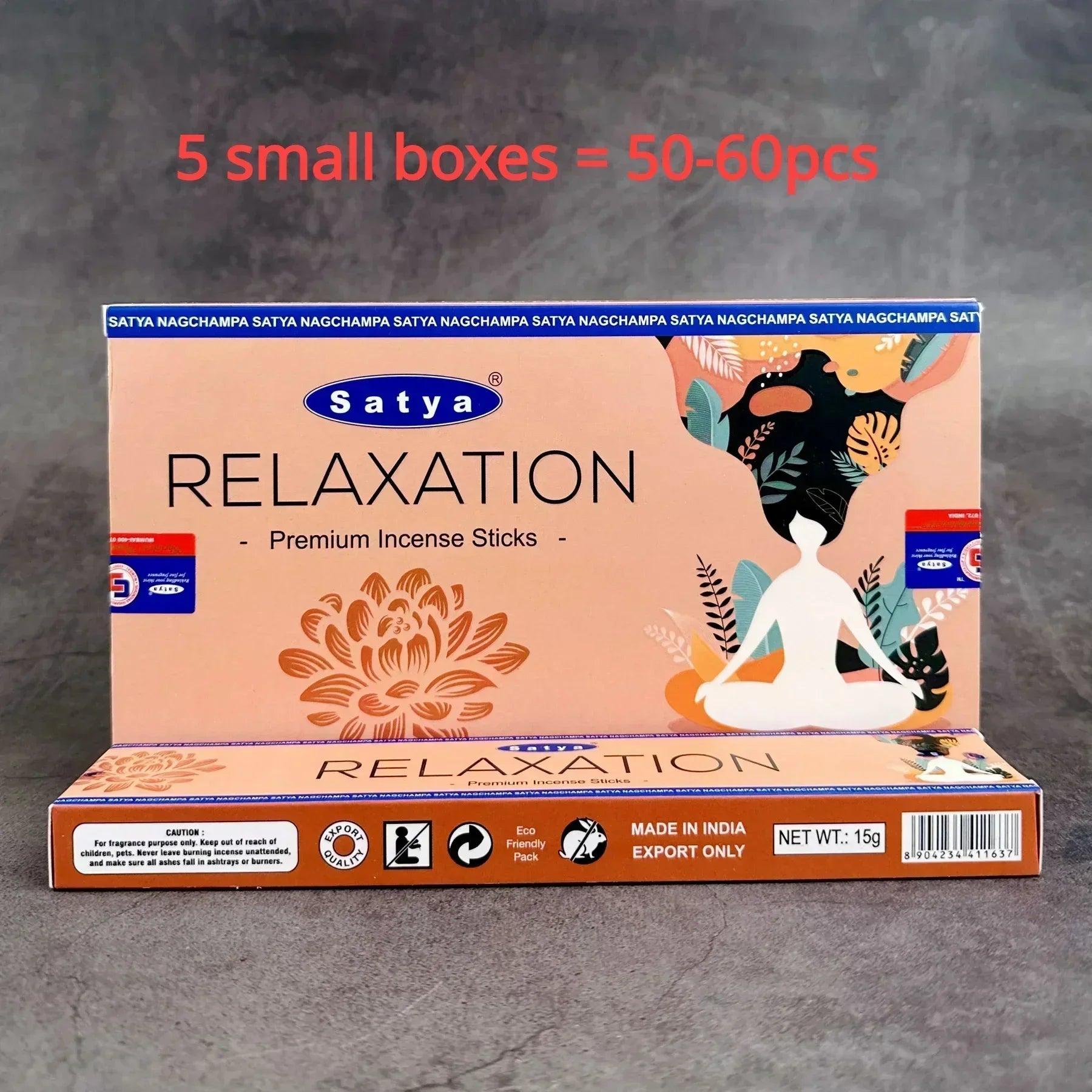 Collection d’Encens Indiens Nag Champa Satya - Bâtons Aromatiques pour Méditation - Variante