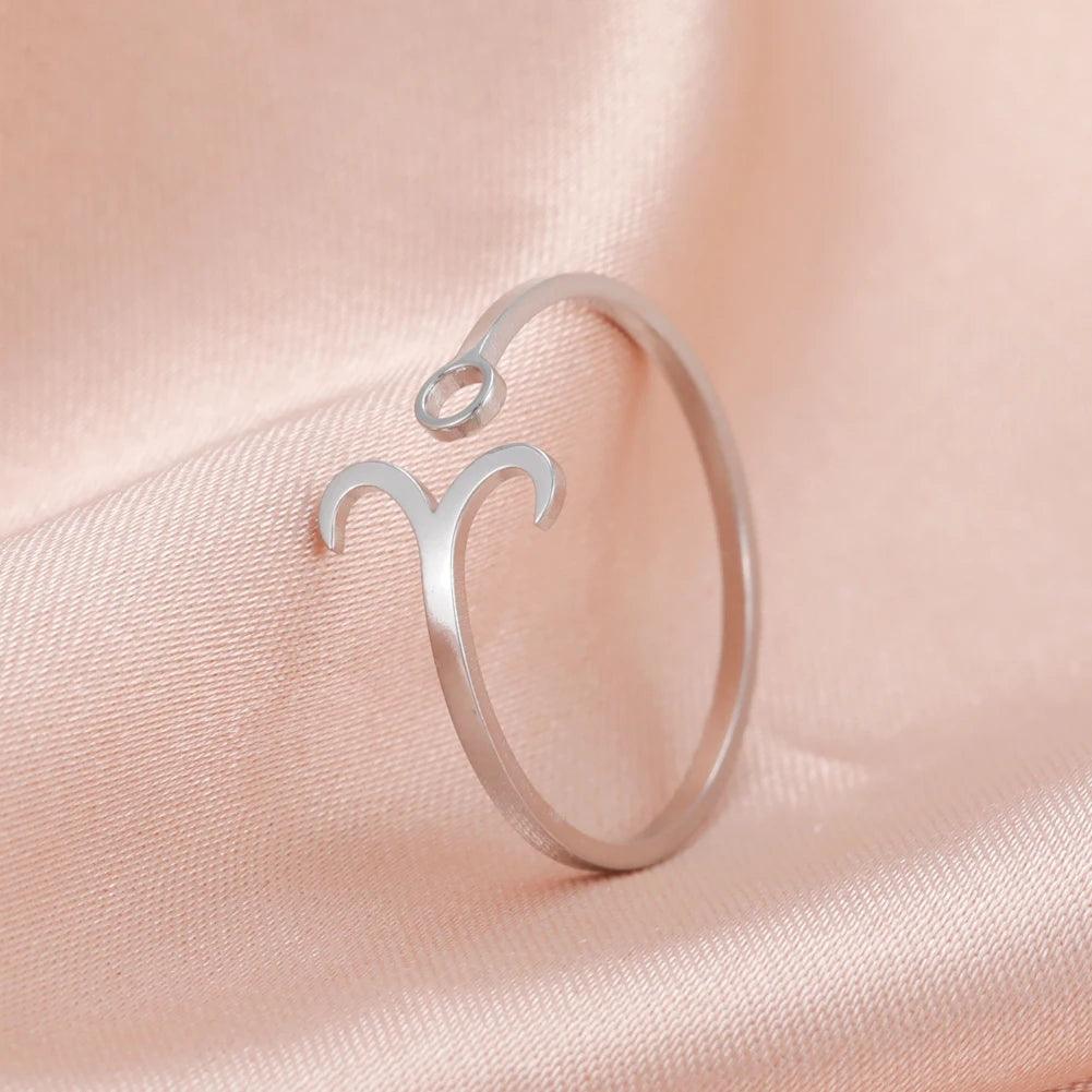 Bague Ajustable 12 Zodiaques - Élégance Minimaliste et Énergie Astrologique