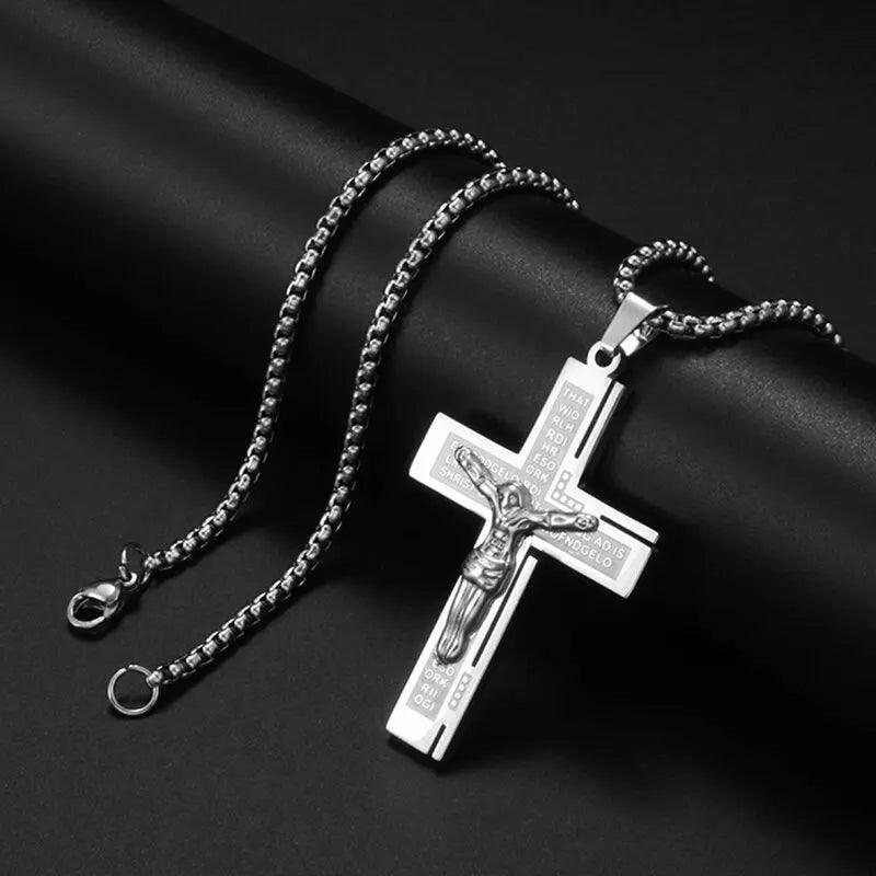 Collier Croix Inversée - Pendentif en Acier Inoxydable pour Pouvoir Spirituel et Mystique - Variante