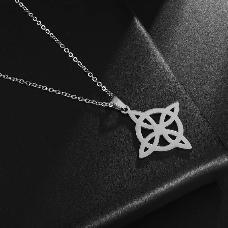 Collier Fleur de Vie et Chakra - Pendentif Spirituel en Acier Inoxydable et Géométrie Sacrée - Variante