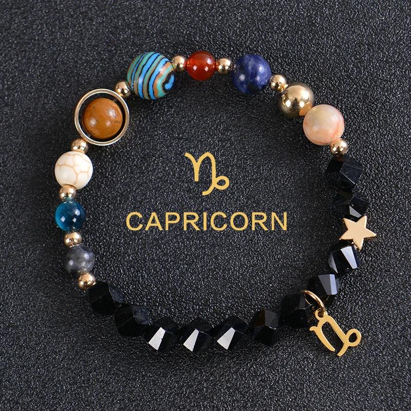 Bracelet en Pierre de Cristal du Zodiaque - Constellations et Breloques pour Femmes - Variante