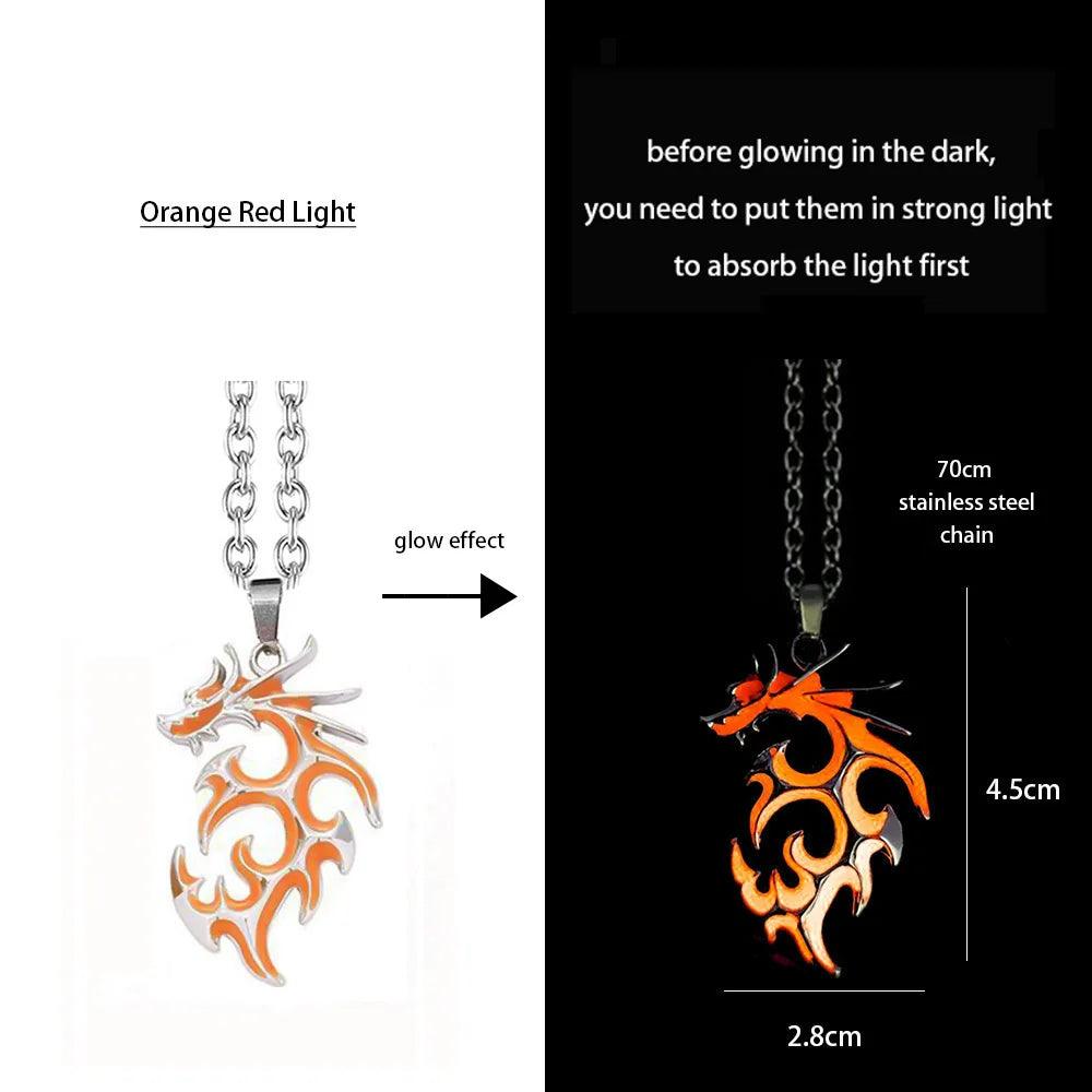 Collier Dragon Lumineux - Bijou Mystique pour Hommes et Femmes, Énergie Magique et Esotérique - Variante