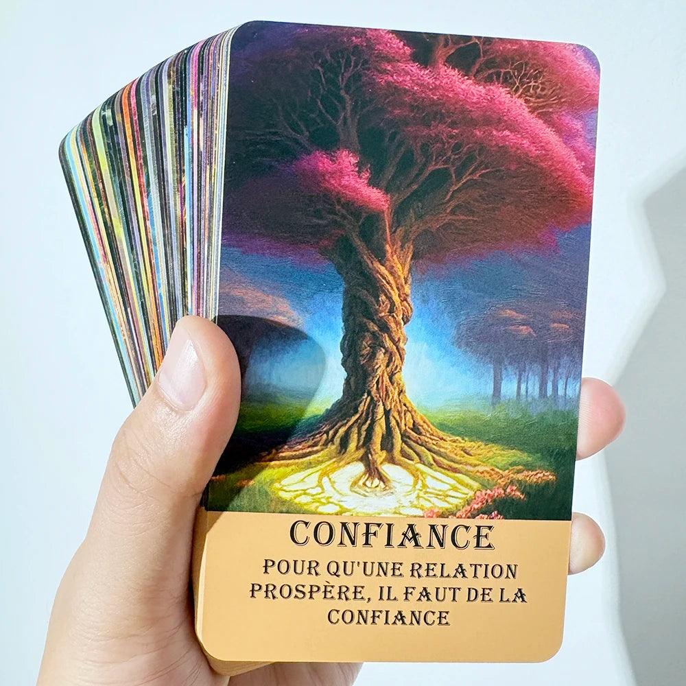 Cartes de Tarot Français pour Débutants - Oracle de la Forêt Mystérieuse