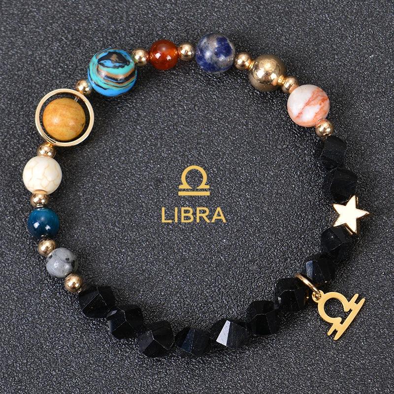 Bracelet en Pierre de Cristal du Zodiaque - Constellations et Breloques pour Femmes - Variante