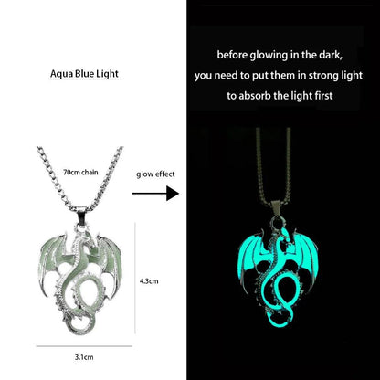 Collier Dragon Lumineux - Bijou Mystique pour Hommes et Femmes, Énergie Magique et Esotérique - Variante