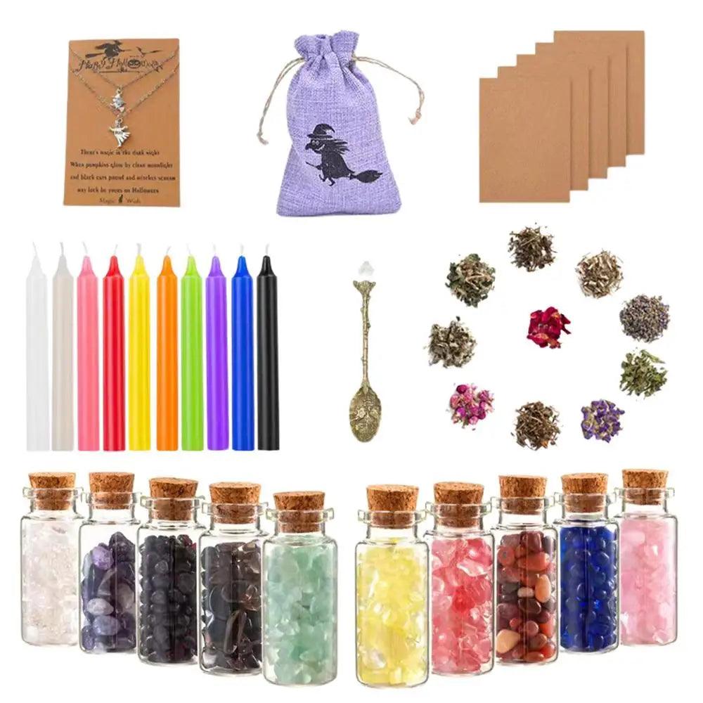 Kit d’Herbes de Sorcières - 36 Mini-Pots pour Autel et Rituels Spirituels - Variante