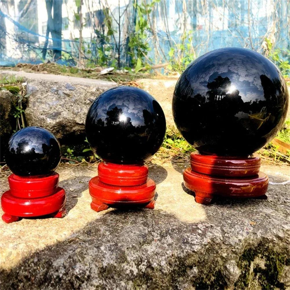 Boule de Cristal d'Obsidienne Napheal - Sphère de Guérison pour Méditation et Feng Shui