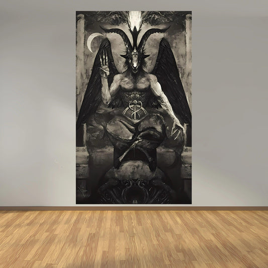 Tapisserie Pentagramme Baphomet - Décoration Mystique et Ésotérique pour Autel et Intérieur